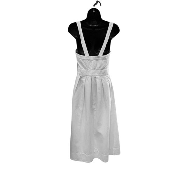 Gap dress halter or straps size 4 white pockets side buttons cotton linen - Picture 2 of 10